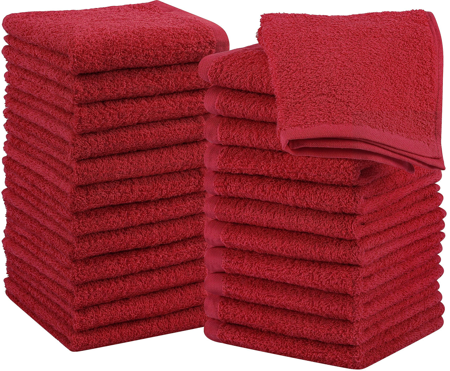 Cotton Washcloth Set Ring Spun Soft Absorbent Face Cloths Premium Towels