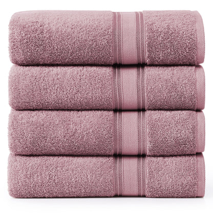 Zero Twist Cotton Bath Towel Set Quick Dry Ultra Absorbent Soft Towels