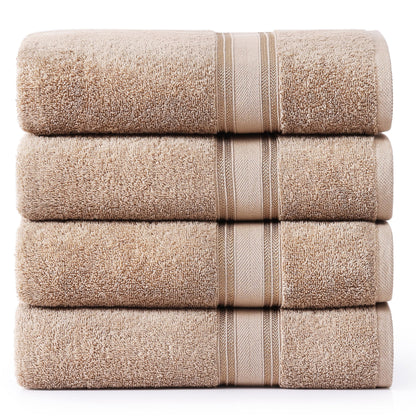 Zero Twist Cotton Bath Towel Set Quick Dry Ultra Absorbent Soft Towels